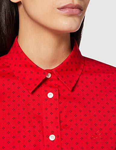 GANT D2. Fairly Dot Stretch BC Shirt Camisa, Rojo Brillante, 38 para Mujer