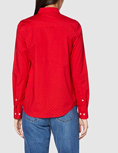 GANT D2. Fairly Dot Stretch BC Shirt Camisa, Rojo Brillante, 38 para Mujer