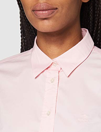 GANT Solid Stretch Broadcloth Shirt Camisa, Rosa Preppy, 42 para Mujer