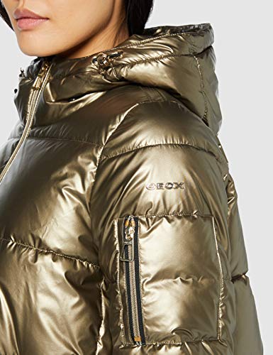 Geox Backsie MJ Chaqueta de Plumón, Marrón (Bronze F6018), 44 para Mujer