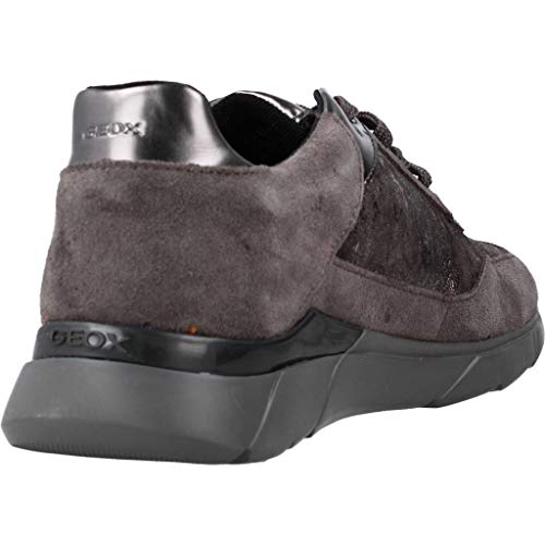 Geox D Sandal Hiver A, Zapatillas Mujer, Gris (Dk Grey C9002), 37 EU