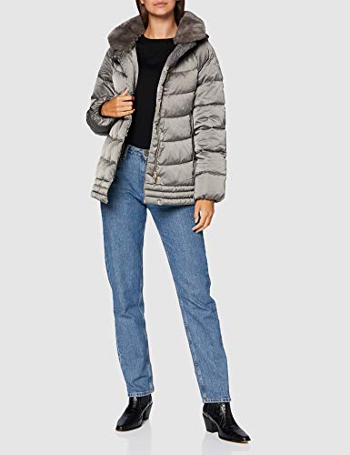 Geox W CHLOO Parka, Cloudy Grey, 42 para Mujer