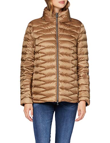 Geox W Jaysen Chaqueta Acolchada, Dark Outer Coconut, 44 para Mujer