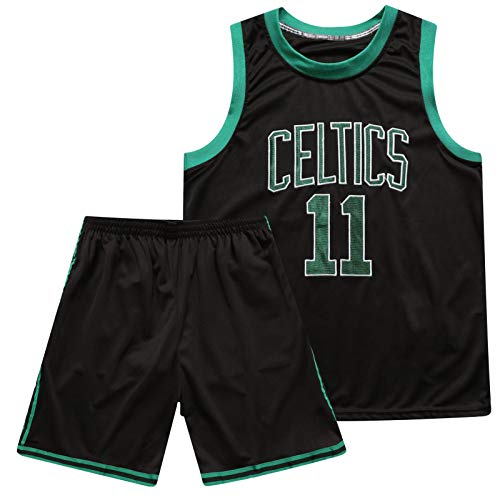 GHYTR 11# Jerseys Men's Neŧs Kěvin Jersey City Edition Traje de Baloncesto para Malsh Malla Baloncesto Swing T-Shirt Pantalones Traje Black-M