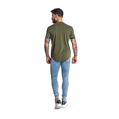 Gianni Kavanagh Army Green Core Elastic tee Camiseta, Verde Militar, M Hombre