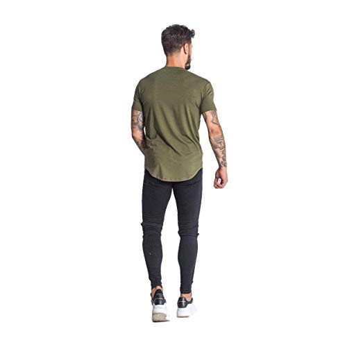 Gianni Kavanagh Army Green Core tee Camiseta, Verde Militar, L Hombre