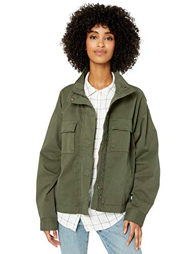 Goodthreads Cropped Utility Jacket Outerwear-Jackets, Verde Oscuro, US S (EU S - M)