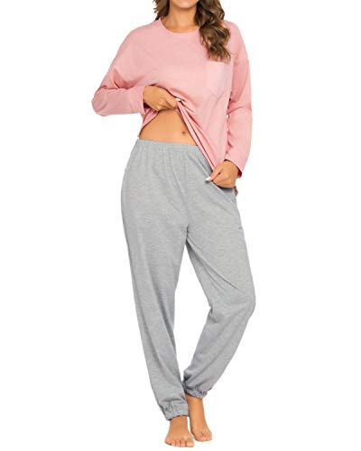 GOSO Conjunto de Pijamas de Mujer,Pijamas de Mujer Pjs Top Ropa de Dormir Lady Estilo Jogging Nightwear Soft Lounge Sets