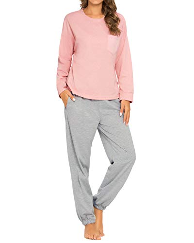 GOSO Conjunto de Pijamas de Mujer,Pijamas de Mujer Pjs Top Ropa de Dormir Lady Estilo Jogging Nightwear Soft Lounge Sets