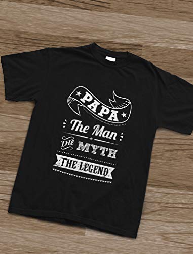 Green Turtle T-Shirts Camiseta para Hombre- Regalos para Hombre, Regalos para Padres. Camisetas Hombre Originales y Divertidas - Papa The Man The Myth The Legend - Small Negro