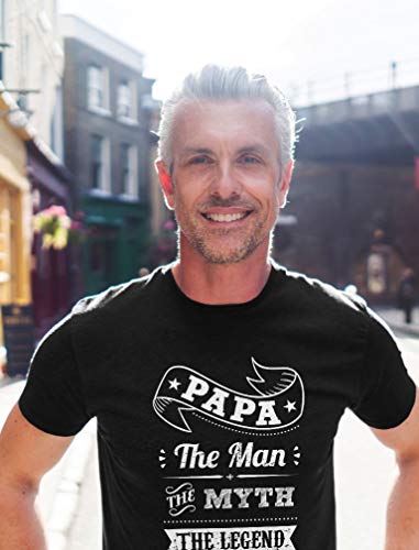 Green Turtle T-Shirts Camiseta para Hombre- Regalos para Hombre, Regalos para Padres. Camisetas Hombre Originales y Divertidas - Papa The Man The Myth The Legend - Small Negro