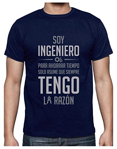 Green Turtle T-Shirts Camiseta para Hombre - Regalos para Ingenieros - Soy Ingeniero Asume Que Siempre Tengo la Razón Medium Azul Oscuro