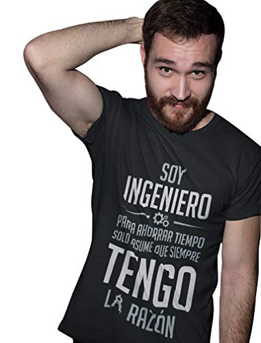 Green Turtle T-Shirts Camiseta para Hombre - Regalos para Ingenieros - Soy Ingeniero Asume Que Siempre Tengo la Razón Medium Azul Oscuro