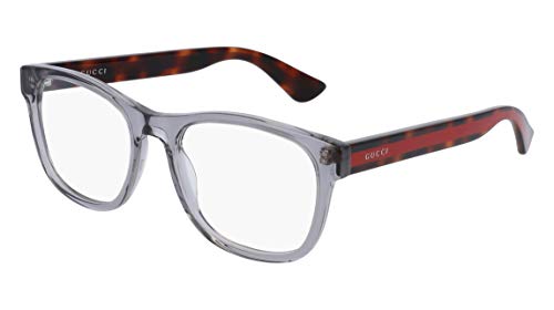 Gucci GG0004O-004-53 Brillengestell, Kristall Gr/Havana, 53.0 Unisex Adulto