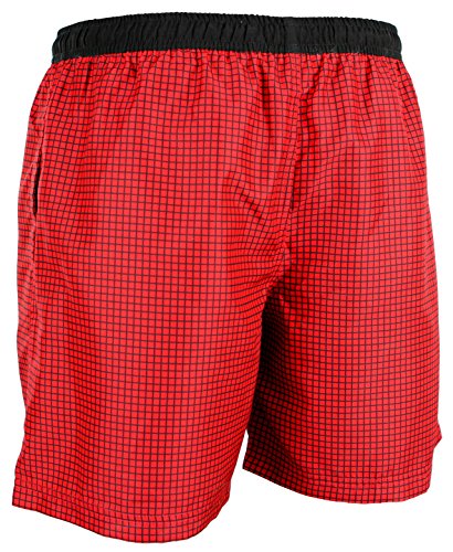 GUGGEN Banador de Natacion para Hombre Traje de Bano Color Roja XL