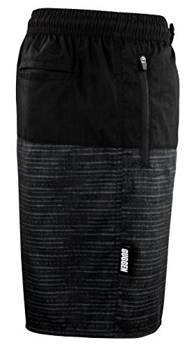 Guggen Mountain Pantalones Cortos De baño Y Playa para Hombres Pantalones Cortos De Traje Y Natación  Bañador con Modelo Negro L