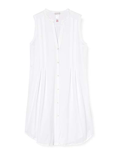 Hanro Nachthemd o.Arm 90 cm Camisón, Blanco (White 0101), Large para Mujer