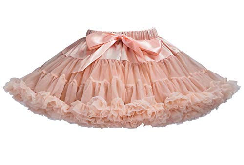 Happy Cherry - Falda de Tutú para Bebés de Princesa Vestido de Tul de Capas de Volantes con Cinta de Bowknot para Danza Boda Fiesta Partido Disfraz para Infantiles Niña de 0-2 Años - Rosado