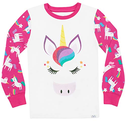 Harry Bear Pijamas de Manga Larga para niñas Unicornio Ajuste Ceñido Multicolor 12-13 Años