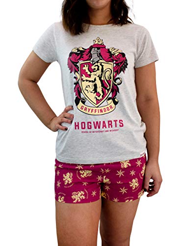 HARRY POTTER Pijamas para Mujer Hogwarts Gris Medium