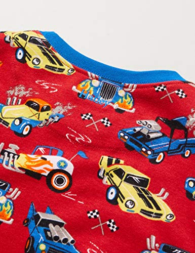 Hatley Organic Cotton Short Sleeve Printed Pyjama Sets Conjuntos de Pijama, Rojo (Hot Rods 600), 3 años para Niños