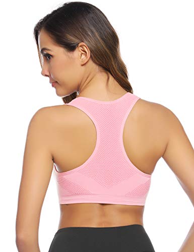 Hawiton Sujetador Deportivo para Mujeres, cómodos Suave y Almohadillas Extraíbles,Bra Deporte sin Costuras para Yoga/Fitness/Run/Ejercicio