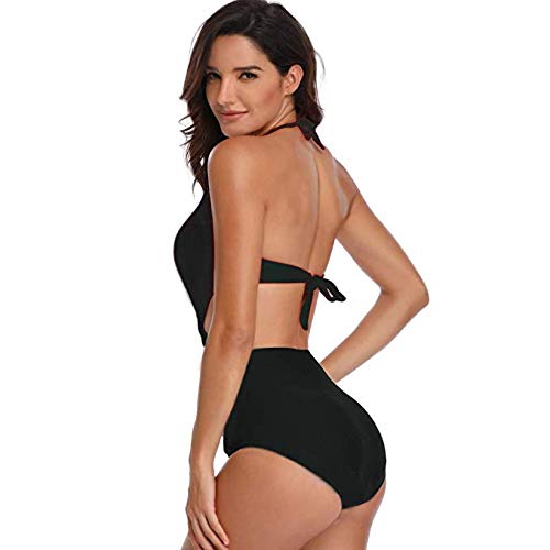 heekpek Mujer Halter Traje de Baño de Una Pieza V-Cuello Top Bikini Push Up Bañador Monokinis Sexy Swimwear Tankinis Talla Grande Ropa de Baño Bikinis