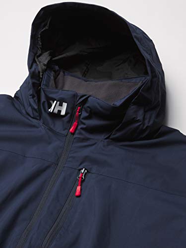 Helly Hansen Crew Hooded Midlayer - Chaqueta Impermeable, Cortavientos y Transpirable, con Forro Polar y Capucha Integrados, Hombre, Azul (597 Navy), M