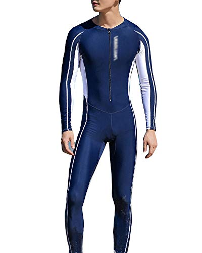 Hombres/Mujeres Manga Larga Proteccion Solar Profesional Una Pieza Traje de baño de Surf Traje de Buceo de Ropa de Playa de natación 2 2XL