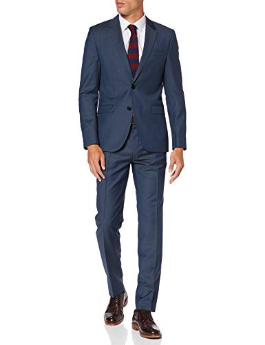 HUGO Astian/hets184 Traje, Azul (Medium Blue), 52 (Talla del Fabricante: 50) para Hombre