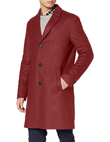 HUGO Malte1941 Abrigo, Rojo (Dark Red 601), Large (Talla del fabricante: 50) para Hombre