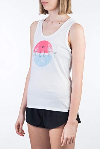 Hurley W Coladas Scoop Tank Camiseta De Tirantes, Mujer, White, M