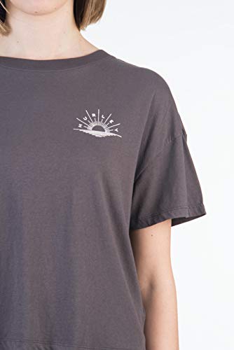 Hurley W Sunriser Flouncy tee Camiseta, Mujer, Thunder Grey, M