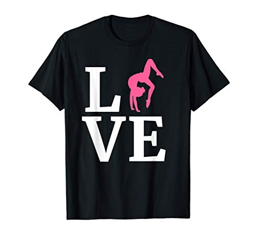 I Love Gymnastics Shirt Funny Sports Tee for Gymnast Girls Camiseta