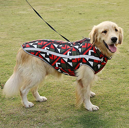 Idepet Chaqueta para Perros, Abrigos para Perros cálidos Chaquetas para Perros pequeñas, Medianas y Grandes Chaleco para Nieve a Prueba de Viento Ropa para Perros Traje con Orificio para arnés