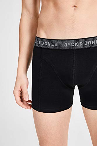 JACK & JONES JACWAISTBAND TRUNKS 3 PACK NOOS Bóxer, Gris (Asphalt Detail:hawaian Ocean & Fiery Red), XX-Large (Pack de 3) para Hombre