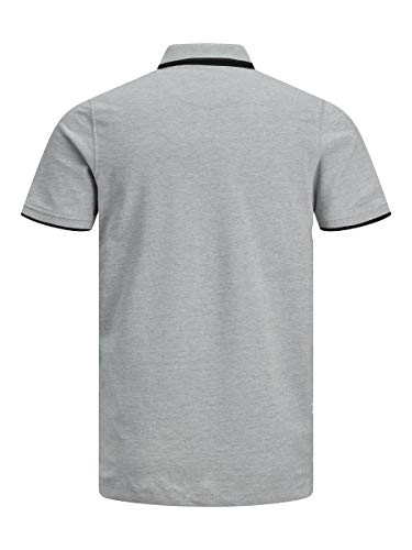 Jack & Jones Jjepaulos Polo SS Noos, Gris (Light Grey Melange Detail: Slim Fit - Melange), Large para Hombre