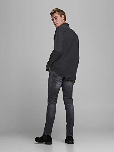 Jack & Jones Jjesheridan Shirt L/s Camisa Vaquera, Negro (Black Denim Fit:Slim), XX-Large para Hombre