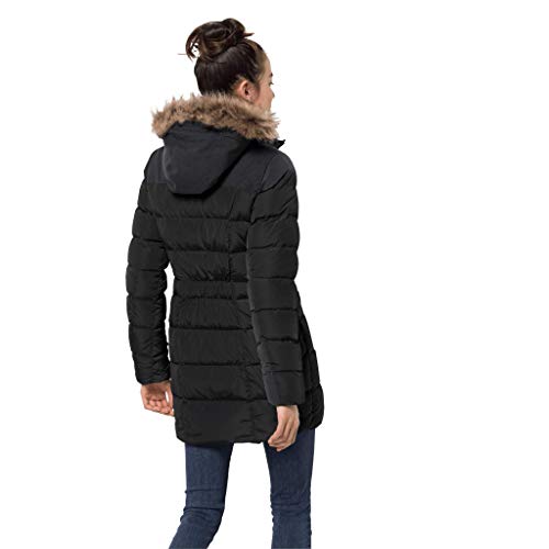 Jack Wolfskin Baffin Island - Abrigo de plumas para mujer, Mujer, 1203332, negro, extra-large