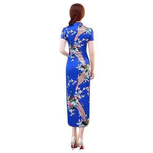 Janjunsi Vestido Chino Cheongsam Qipao para Mujer, Ropa Cheongsam de Manga Corta de Talla Grande, Noche Fiesta Chino Qipao Disfraz