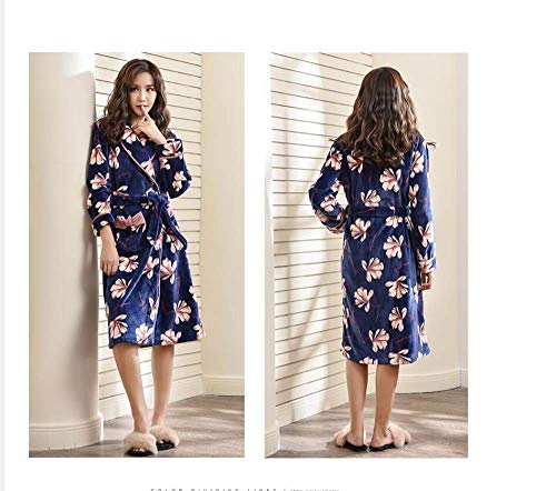 JBDGNZ Albornoz de Mujer,Talla Grande 8XL Busto 140cm Camisón Suave Ropa de Dormir Camisón de Franela de Invierno Vestido de Noche cálido de Lana Ropa de hogar Ropa de hogar, Rosa, 6XL (60,100kg)