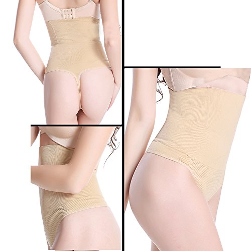 JNCH 2Pcs Faja Tanga Braga Faja Reductora Braguita Moldeadora Adelgazante Cintura Alta Body Moldeador Abdomen Shapewear Lenceria Mujer (M/L)