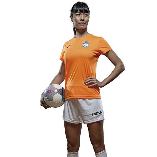 Joma Combi Woman M/C Camiseta Deportiva para Mujer de Manga Corta y Cuello Redondo, Naranja (Orange), L