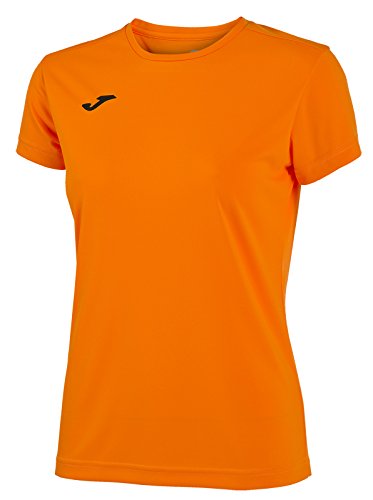 Joma Combi Woman M/C Camiseta Deportiva para Mujer de Manga Corta y Cuello Redondo, Naranja (Orange), L