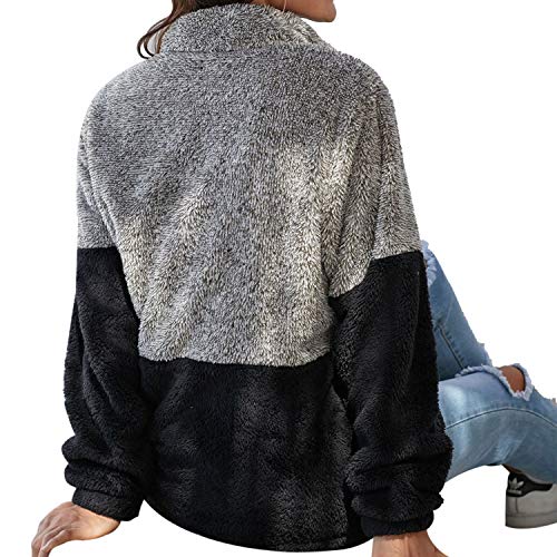 Jywmsc Mujer Sudadera Caliente y Esponjoso Tops Chaqueta Suéter Abrigo Jersey Mujer Otoño-Invierno Talla Grande Sudadera Sudadera con Capucha