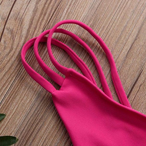 K-youth® 2018 Atractivo Bikini Tanga Mujer Playa Bikinis Brasileños Mujer Tanga Mujer Bikini Ropa Interior Traje de baño Tanga de natación (Rosa, S)