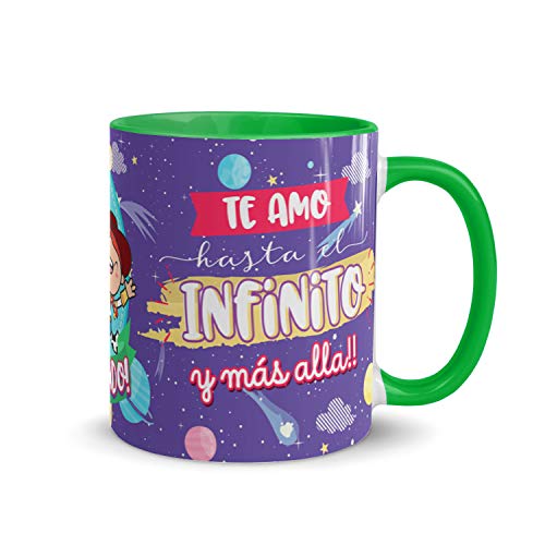 Kembilove Taza Desayuno para Parejas – Tazas Originales de Frikis para Enamorados – Taza Roja con Mensaje Gracioso Eres mi mundo! – Tazas de de café para regalar el día de San Valentín