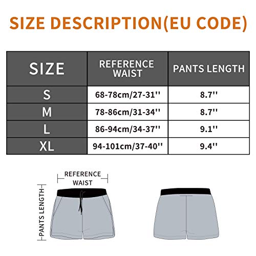 Kfnire Bañadores de natación, Pantalones Cortos de los Hombres de Secado rápido Playa Surf Corriendo Pantalones Cortos de natación Boxeadores Calzoncillos (Etiqueta L, Negro)