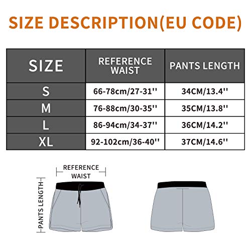 Kfnire Bañadores de natación, Pantalones Cortos de los Hombres de Secado rápido Playa Surf Corriendo Pantalones Cortos de natación Boxeadores Ligero Shorts (EU M=Tag L, Negro)