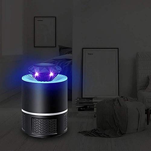 Killer LED mosquitera, exterior USB Photocatalyst de la mosquitera de Zapper del insecto Trampa Anti Mosquito Lámpara para cocina, salón, baño, dormitorio, Blanco Huangwei7210 (Color: negro)